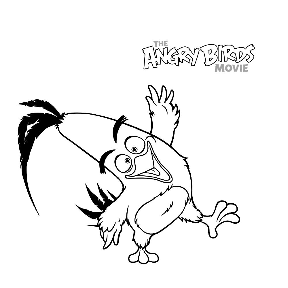 Plansa de colorat cu Angry Birds 37 88